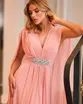 VESTIDO LONGO CHIFFON APLICAÇÃO STRASS
