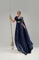 VESTIDO LONGO CHIFFON APLICAÇÃO STRASS