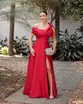 VESTIDO LONGO ZIBELINE LAÇO NO OMBRO COM FENDA