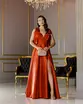 VESTIDO LONGO ZIBELINE GLOW ALÇA COM LAÇO COM FENDA