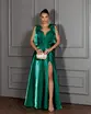 VESTIDO LONGO ZIBELINE GLOW ALÇA COM LAÇO COM FENDA
