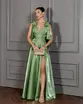 VESTIDO LONGO ZIBELINE GLOW ALÇA COM LAÇO COM FENDA