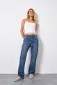 CALÇA JEANS RETA CINTURA MEDIA