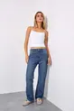 CALÇA JEANS RETA CINTURA MEDIA