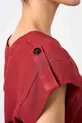 BLUSA COM MANGA CURTA E DECOTE V EM CAMB