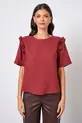 BLUSA DECOTE CARECA EM CAMBRAIA LANAI