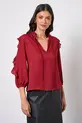 BLUSA EM CREPE MUSSELINE