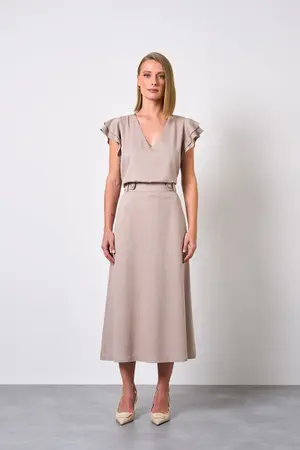 CONJUNTO BLUSA COM SAIA MIDI EM VISCOSE MILANO