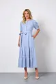 VESTIDO MIDI COM FAIXA EM LINHO ANDORRA