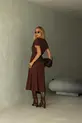 VESTIDO MIDI COM CINTO EM VISCOSE MILANO