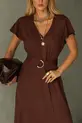 VESTIDO MIDI COM CINTO EM VISCOSE MILANO
