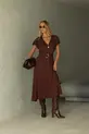 VESTIDO MIDI COM CINTO EM VISCOSE MILANO