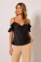 BLUSA COM DECOTE DEGAGÊ EM SATIN ATENAS