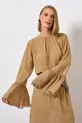 CONJUNTO BLUSA COM BABADO E SAIA EM CHIFFON SILK TOUCH