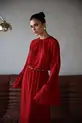 CONJUNTO BLUSA COM BABADO E SAIA EM CHIFFON SILK TOUCH