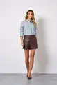 SHORTS COM BOLSO EM COURO ECOLÓGICO