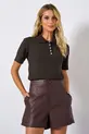 CAMISA POLO LISA EM TRICOT