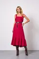 VESTIDO MIDI COM CINTO EM LINHO ANDORRA