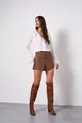 BLUSA COM DECOTE V EM CREPE MUSSELINE