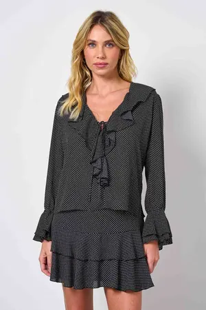BLUSA COM BABADO EM CHIFFON PETIT POA 13