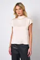 BLUSA COM GOLA ALTA EM SATIN ATENAS