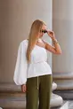 BLUSA COM UM OMBRO EM CHIFFON SILK TOUCH