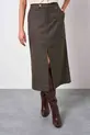 SAIA MIDI COM BOLSO EM ALFAIATARIA PRINC