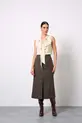 SAIA MIDI COM BOLSO EM ALFAIATARIA PRINC