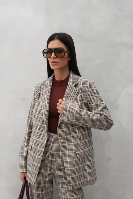 BLAZER EM ALFAIATARIA XADREZ 13