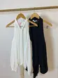 BLUSA COM FRANJA EM CREPE MUSSELINE