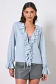 BLUSA DE MANGA LONGA EM CAMBRAIA LANAI
