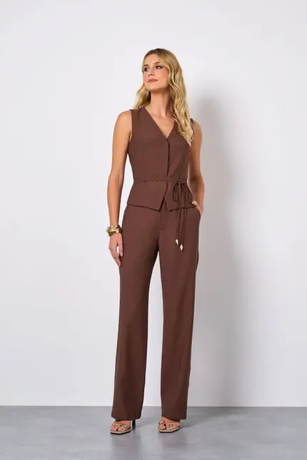 CONJUNTO COLETE E CALCA EM VISCOSE SENSORIAL