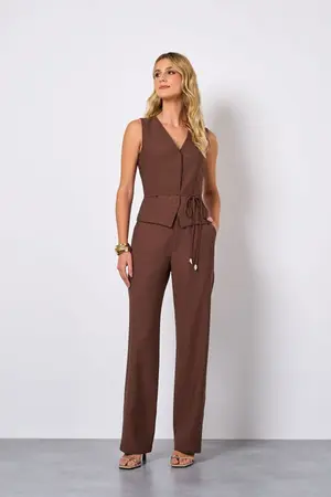 CONJUNTO COLETE E CALCA EM VISCOSE SENSORIAL