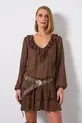 VESTIDO COM BABADO EM CHIFFON SILK TOUCH