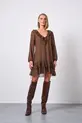 VESTIDO COM BABADO EM CHIFFON SILK TOUCH