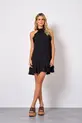 VESTIDO CURTO EM CREPE MUSSELINE