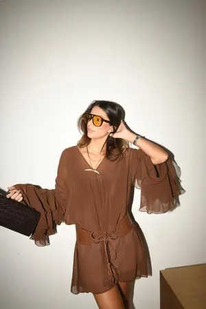 VESTIDO CURTO EM CHIFFON SILK TOUCH