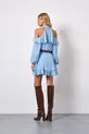 VESTIDO CURTO EM CREPE MUSSELINE