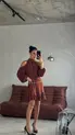 VESTIDO CURTO EM CREPE MUSSELINE
