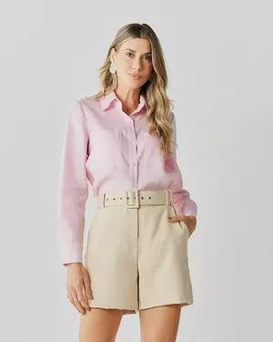CAMISA LINHO MANGA LONGA COM BOLSO