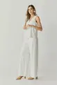 CONJUNTO ALFAIATARIA CREPE CALÇA COS TRANSPASSADO REGATA BOTÃO