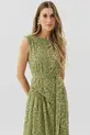 VESTIDO CREPE JACQ FLORAL MIDI FAIXA