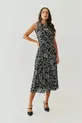 VESTIDO CREPE PREGAS LATERAL