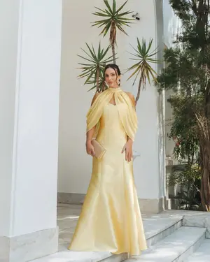 VESTIDO LONGO ZIBELINE TOMARA QUE CAIA CAPA CREPE