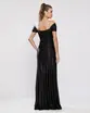 VESTIDO LONGO CETIM OMBRO A OMBRO C/ FENDA