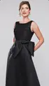 VESTIDO LONGO ZIBELINE ALÇA GROSSA LAÇO REMOVIVEL
