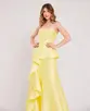 VESTIDO LONGO ZIBELINE TOMARA QUE CAIA BABADOS NA SAIA