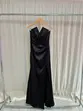 VESTIDO LONGO PRADA DECOTE V COM FENDA TOMARA QUE CAIA