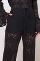 CALÇA COM AMARRAÇÃO EM RENDA FRETA