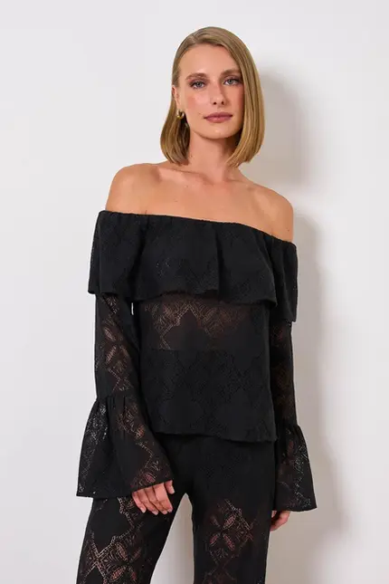 BLUSA OMBRO A OMBRO EM RENDA GRETA